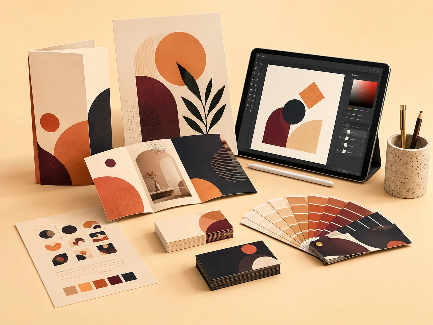 Abstract visual representing graphics designing services